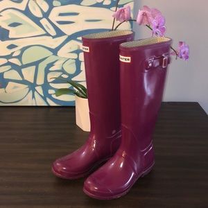 Tall Violet Pink Hunter Boots